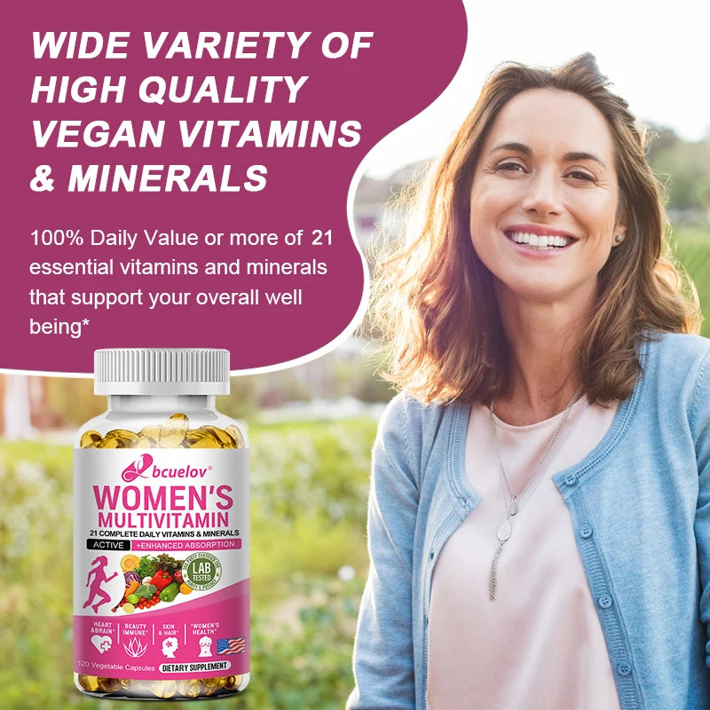 Multivitamin capsules contain a perfect blend of iron, biotin, calcium and zinc to support immune function and energy.