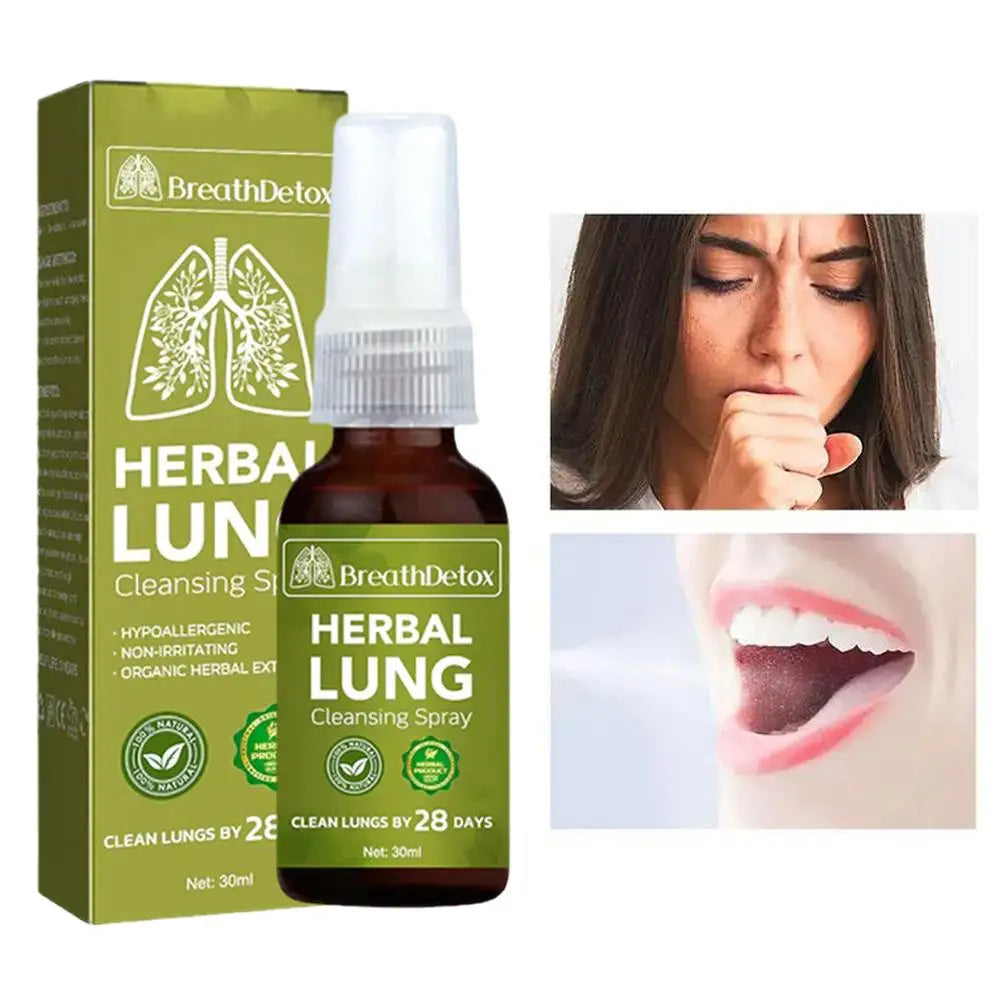 30ml Herbal Lung Cleansing Spray Breath Detox Herbal Lung Cleanse Spray, Herbal Lung Cleanse Mist Support Droppshipping