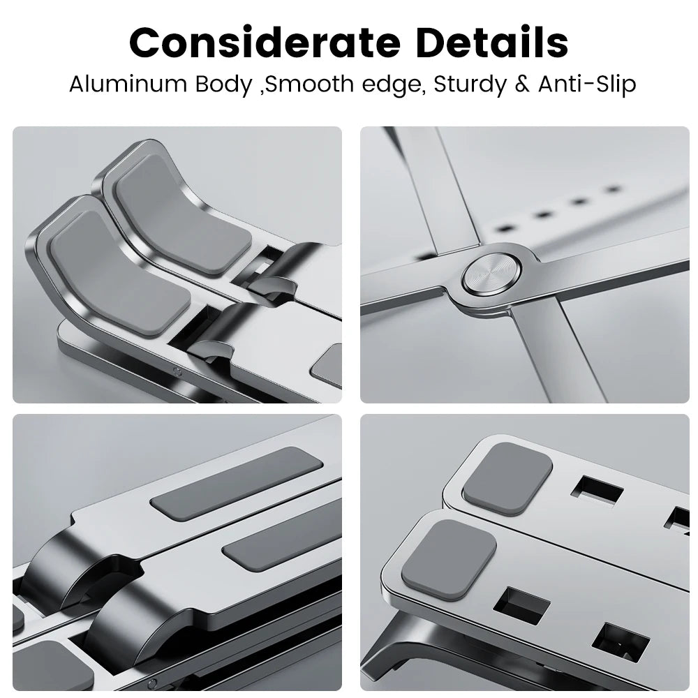 Portable Laptop Stand Aluminium Support Laptop Base For Macbook Pro Holder Adjustable PC Tablet Stand Computer Accessories