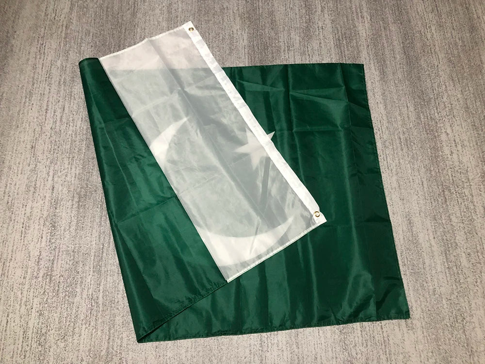 ZXZ free shipping 90x150cm Pakistan flag Banner 3x5Ft PAK PK Pakistani Islamic Republic Pakistan Flag