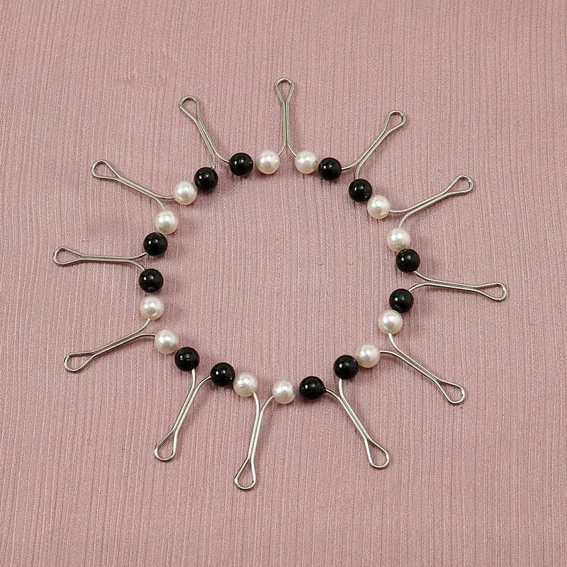 12pcs/Bag Muslim Hijab Scarf Fashion Women Safey Brooch Jewelry Islamic Multicolor Headscarf Shawl Ethnic Buckle Accessories