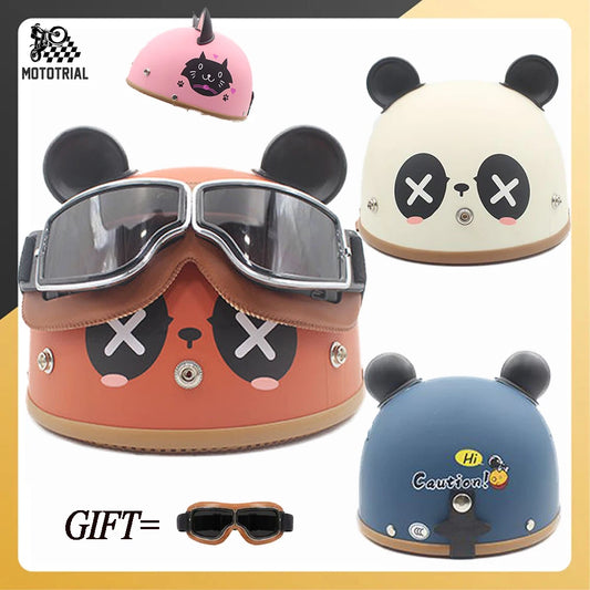 Retro Youth Motorcycle Helmet Abs Unisex Safety Motocross Helmet Casco Motocross Bicycle Downhill Cross Helmet Summer Scooter