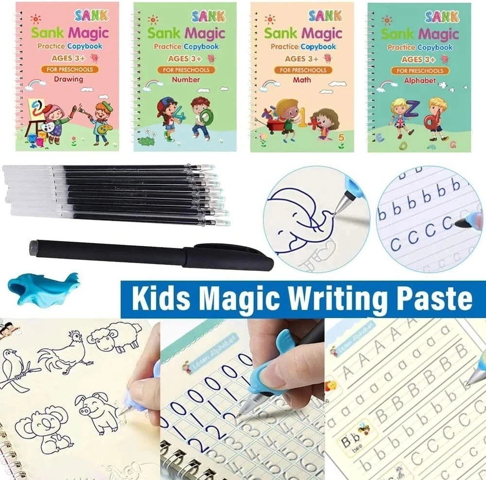 Reusable Arabic Magic Practice Copybook For Kids Writing Groove Arabic Alphabet Wordpad For Baby Word Children Calligraphy Book