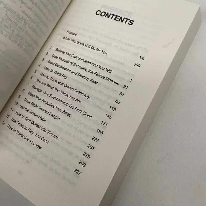 The Magic of Thinking Big The True Secret of Success Paperback Book in English