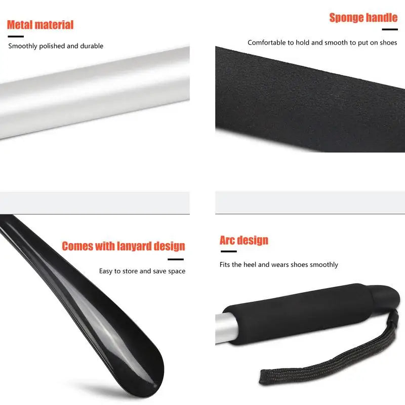 Long Handle Shoe Horn Adjustable Expander Foot Shoehorn Long Handled 31 Inch Telescopic Shoehorn Elderly Disabled Assist Device