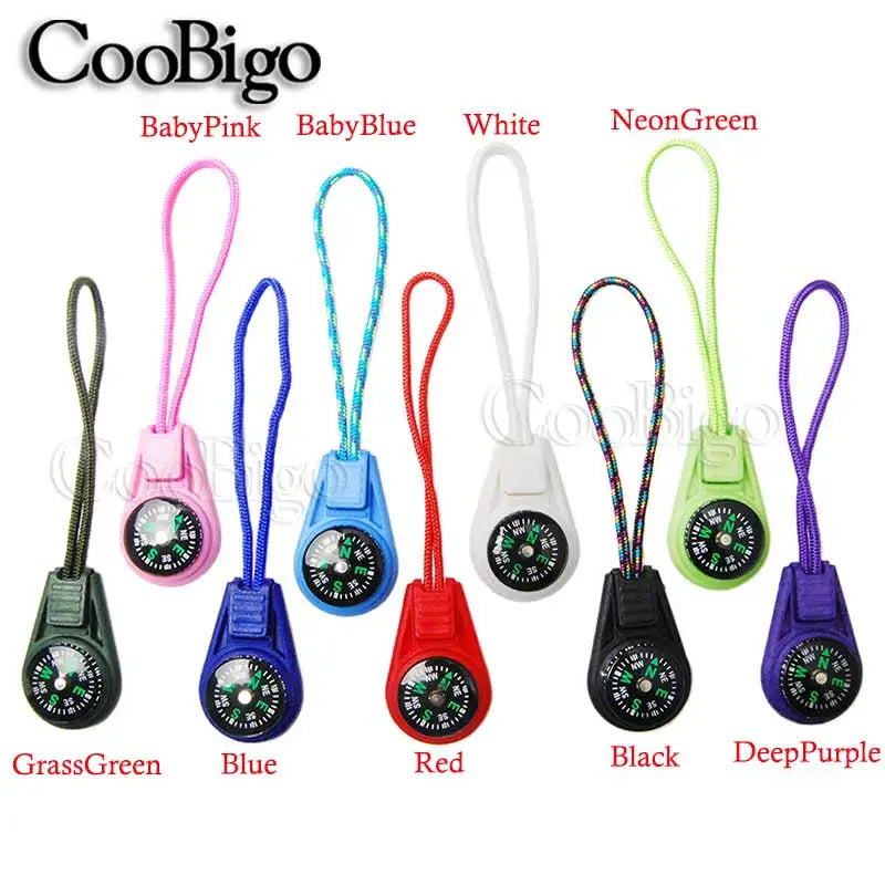 10Pcs Mini Compass Keychain Pendant Keyring Charm Key Holder Keyfob Buckle Pocket Navigator Men Boy Scout Outdoor Kids Colorful