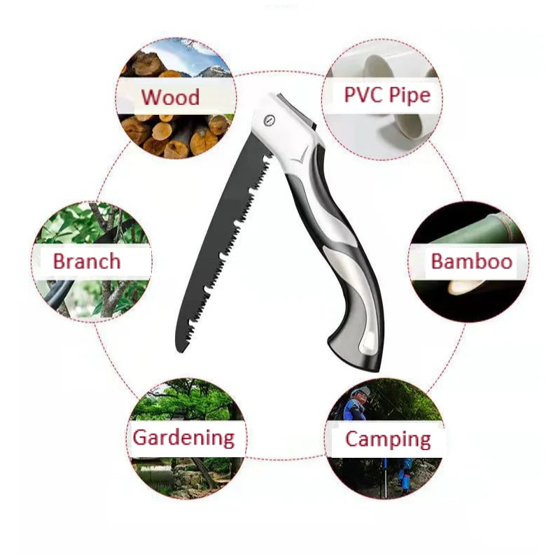 LiTuiLi 180mm/210mm/250mm/300mm Foldable Saw Camping Tool Folding Hand Pruning Saw