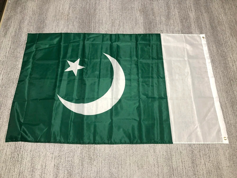 ZXZ free shipping 90x150cm Pakistan flag Banner 3x5Ft PAK PK Pakistani Islamic Republic Pakistan Flag