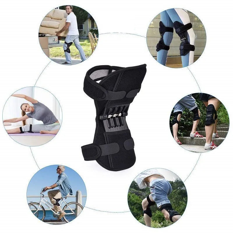 1pc Knee Booster Medical Rodillera Lift Knee Weakly Brace Joint Support Health Care Leg Stretcher Spring Stabilizer Gym Sports