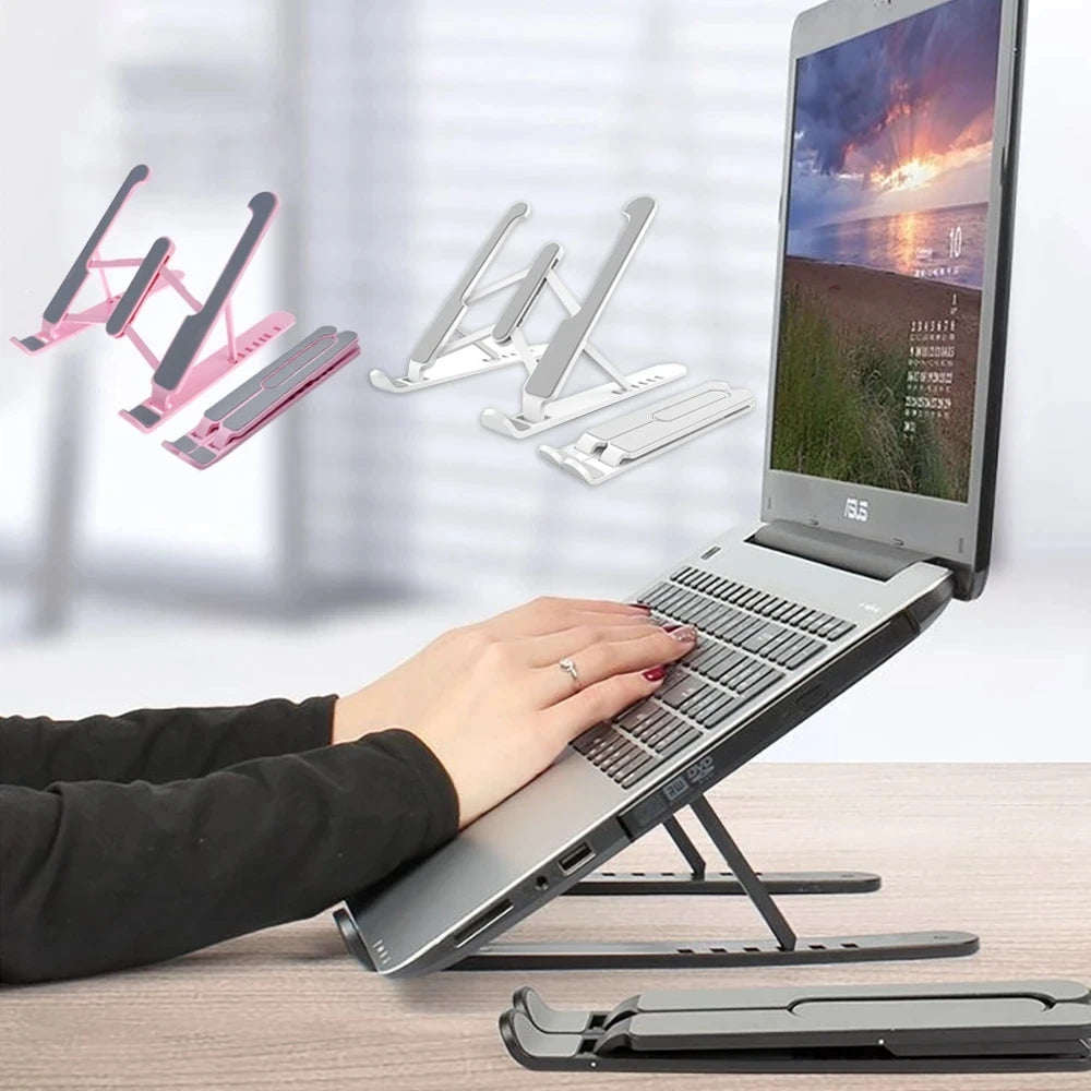 Universal Tablet Laptop Stand Foldable Stand Lifting Base Heat Dissipation Portable Elevated Storage Rack Computer Accessories