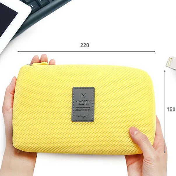 Fashion Women Men Travel Digital Earphone Cable USB Charger Package Case Passport Cosmetic Makeup Organizer Accessories Bag