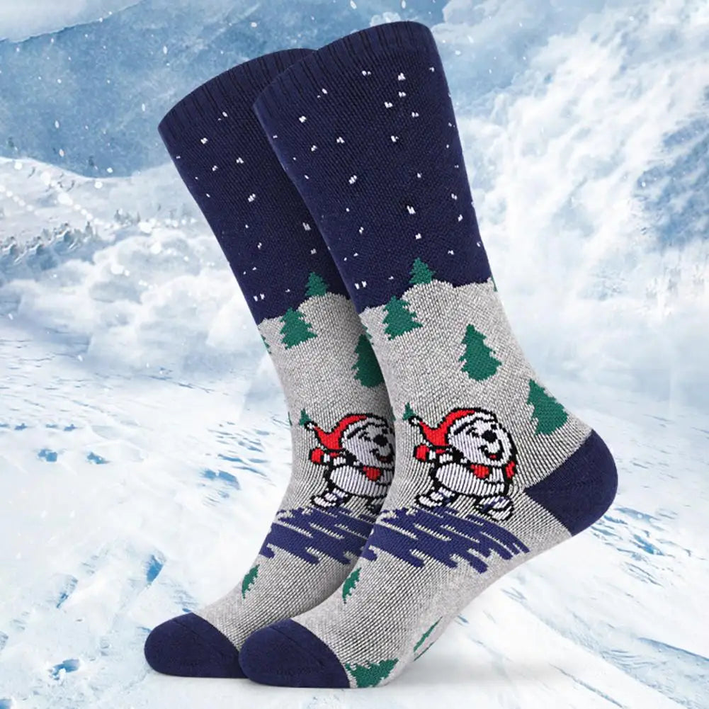 Ski Socks 1 Pair No Odor Non-Slip Washable Toddler Road Bicycle Socks Ski Stockings for Kids