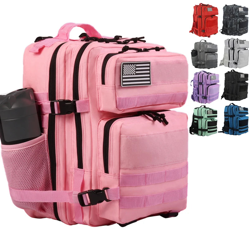 25L 45L Camping Hiking Backpack Tactical Bag Molle Patches Travel 900D Men Women Military Men Outdoor Ruckdack Shoulder Pack