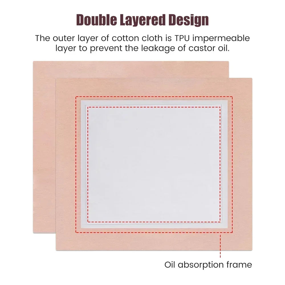 Castor Oil Pack Organic Castor Oil Compression Wrap Disposable Castor Oil Self Conditioning Aid For Liver Abdomen Muscles Kidney