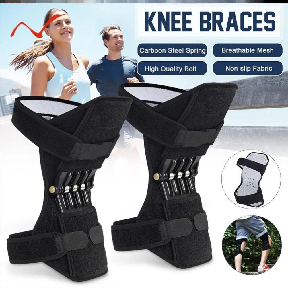 1pc Knee Booster Medical Rodillera Lift Knee Weakly Brace Joint Support Health Care Leg Stretcher Spring Stabilizer Gym Sports