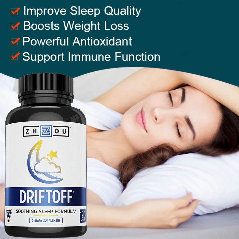 Valerian Root Melatonin for Calm Sleep, Good for Falling Asleep, Non-habitual Sleep Supplement, Contains Chamomile, Tryptophan