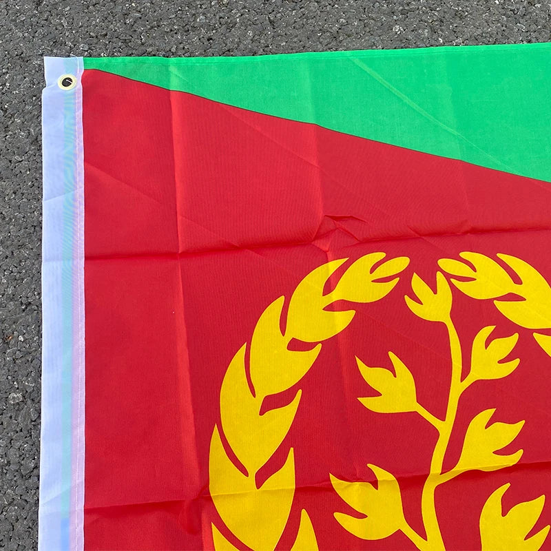 Aerlxemrbrae Custom Eritrea Flag banner 90x150cm Polyester Hanging Eritrean National for Decoration