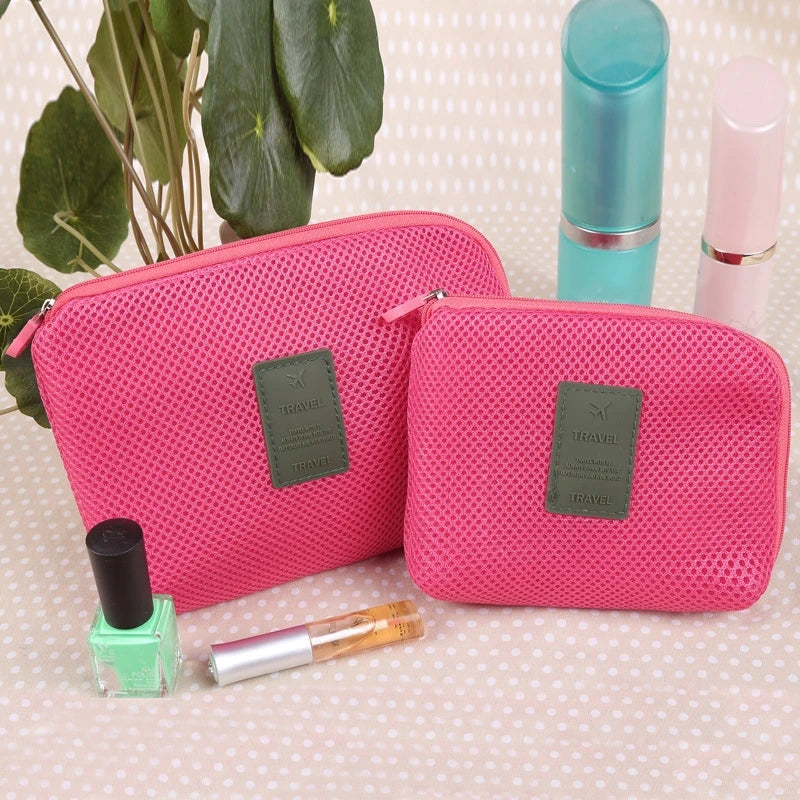 Fashion Women Men Travel Digital Earphone Cable USB Charger Package Case Passport Cosmetic Makeup Organizer Accessories Bag