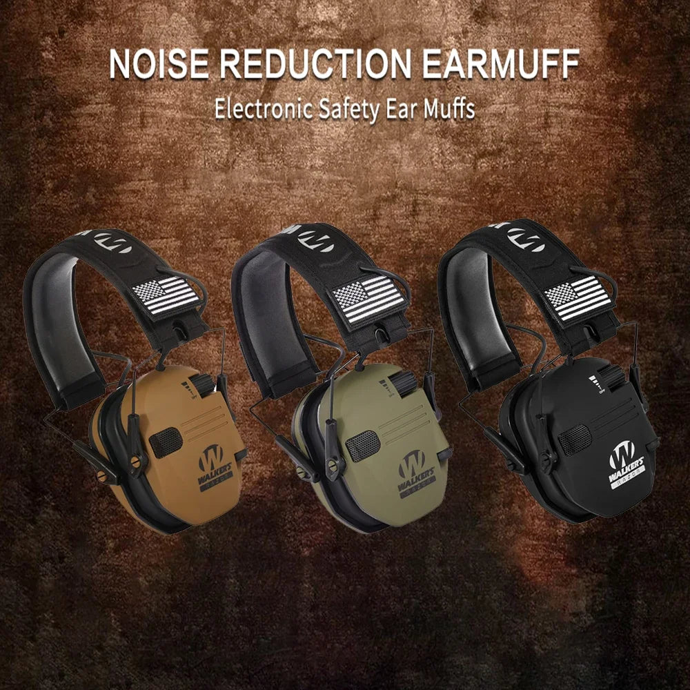 Electronic Headphones for Shooting Anti-noise Hearing Protection Protector Hunting Noise Reduction Earmuffs NRR23db