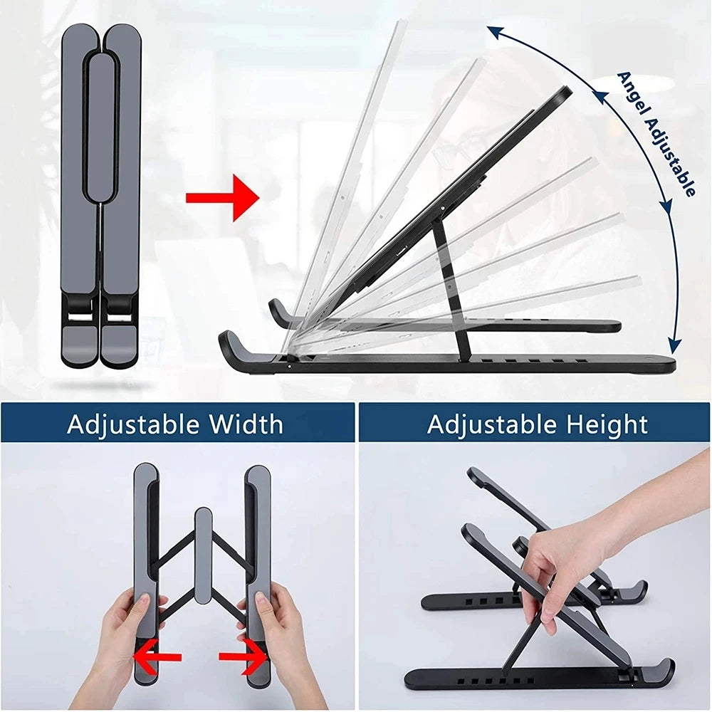 Universal Tablet Laptop Stand Foldable Stand Lifting Base Heat Dissipation Portable Elevated Storage Rack Computer Accessories