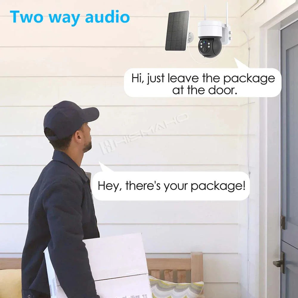 2K 4MP Solar IP Camera WiFi Outdoor Wireless PTZ Monitor Security Protection CCTV Video Surveillance Battery Long Standby ICsee