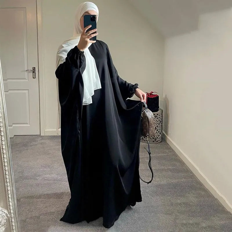 Hooded Abaya Muslim Women Prayer Garment Arabic Robe Overhead Long Khimar One Piece Jilbab Eid Ramadan Gown Islamic Clothes