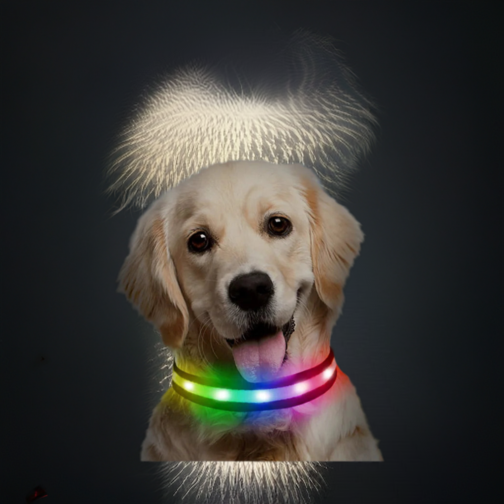1 pc,Light up Dog Collar for Night Walking - LED Dog Collar Light Rechargeable Color Changing, Glow in The Dark Dog Collars