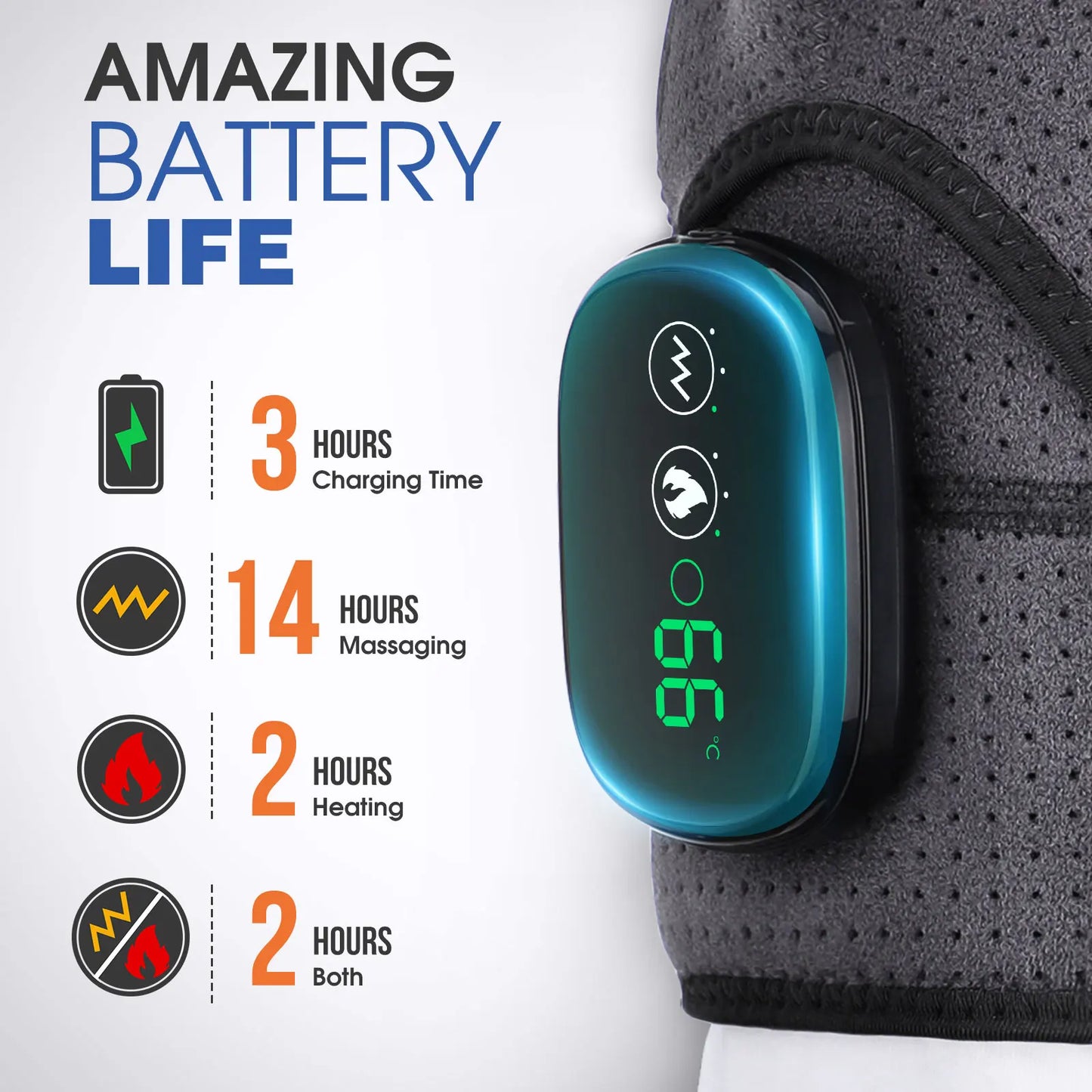 Electric Heating Shoulder Brace LED Display Vibration Shoulder Massage Support Belt Strap For Arthritis Joint Injury Pain Relief