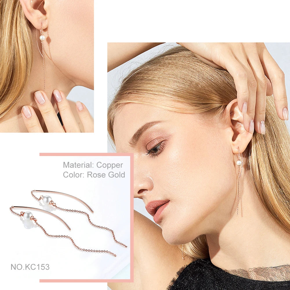 ZHOUYANG Earrings For Women 31 Hot Sale Korean Style Cubic Zirconia Rose Gold Color Young Girl Fashion Jewelry KC164