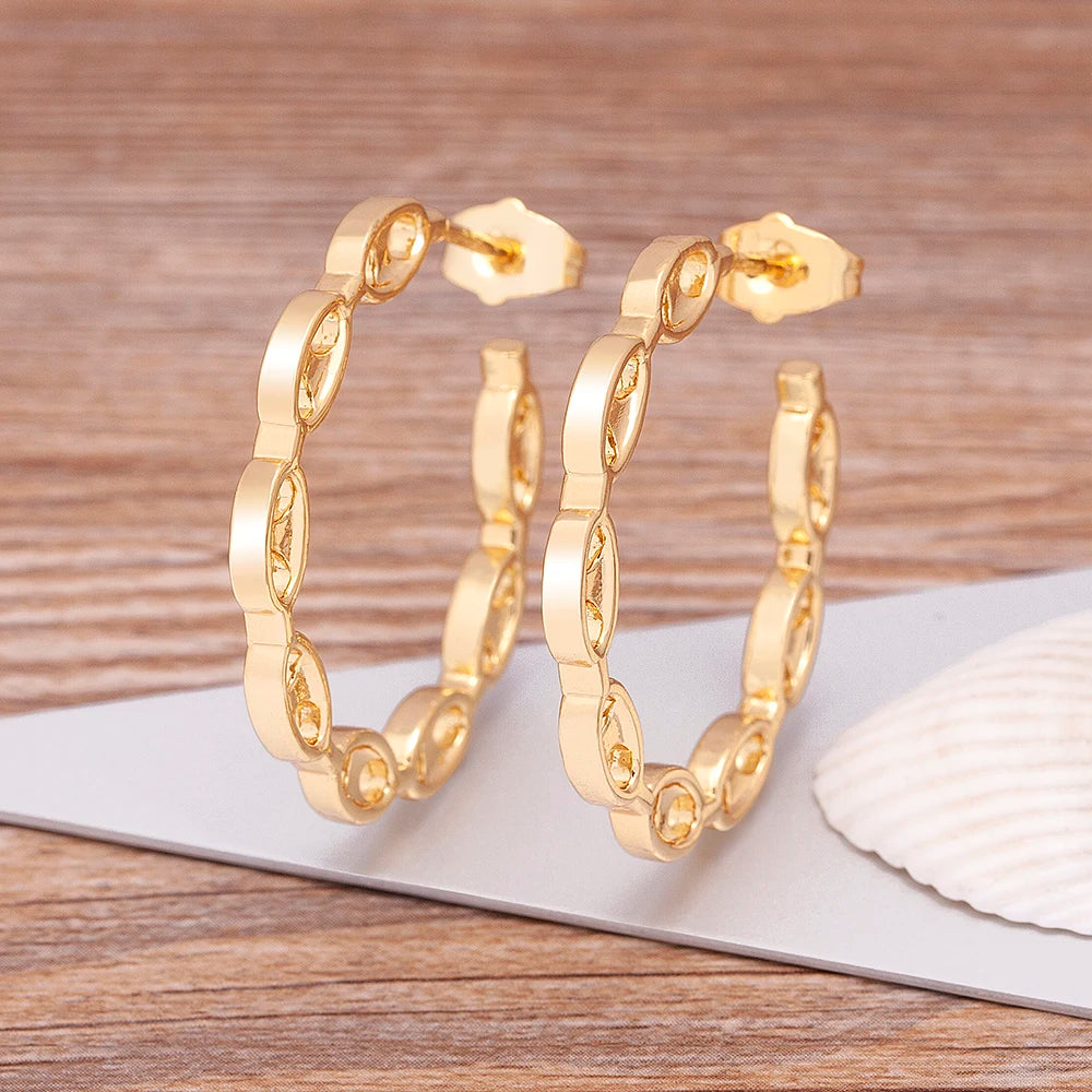 New Punk Style Pig Nose Big Circle Earrings Simple Fashion Personality Hot Sale Hiphop Fine Party Bar Jewelry Gifts For Women