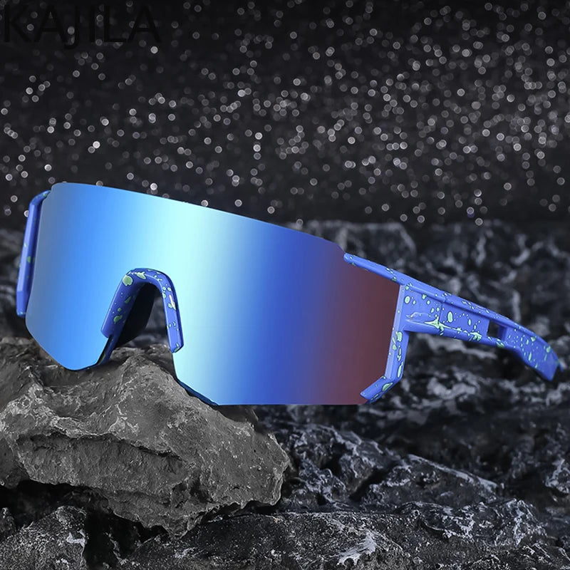 Oversized Rimless Sport Sunglasses Women 2023 New Fashion Frameless Shield Sun Glasses For Men Outdoor Bicycle Mountain Eyewear