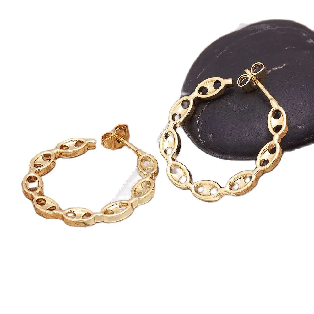 New Punk Style Pig Nose Big Circle Earrings Simple Fashion Personality Hot Sale Hiphop Fine Party Bar Jewelry Gifts For Women