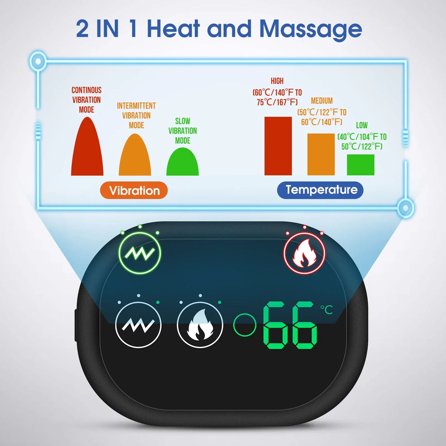 Electric Heating Shoulder Brace LED Display Vibration Shoulder Massage Support Belt Strap For Arthritis Joint Injury Pain Relief