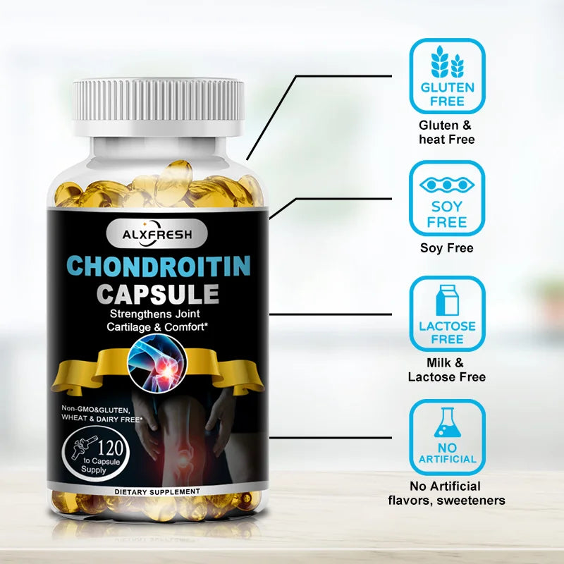 Alxfresh Chondroitin Glucosamine Capsules Turmeric Tablet for Knee, Joint Health, Bone Quickly Nutrition Supplement