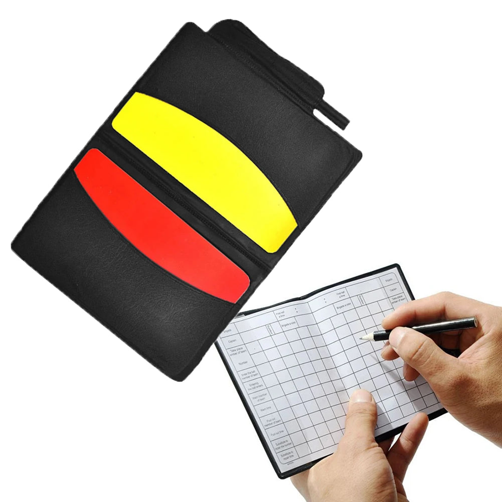 1 Set Football Referee Wallet Notebook With Red Card And Yellow Card Referee Red Yellow Card Professional Game Referee Tool