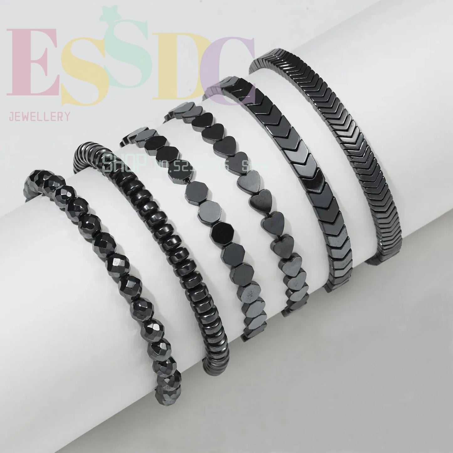 Hot Sale Black Hematite Cool Men Health Jewelry Bracelet For Women Healing Beads Bracelet Weight Loss Hematite Braided Bracelets