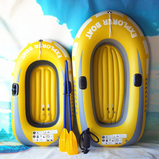 Inflatable Kayak Canoe 1~2 Person Rowing Air Boat Fishing Boat Summer Rubber Boat PVC Water Kayak Thickened Rafting Boat