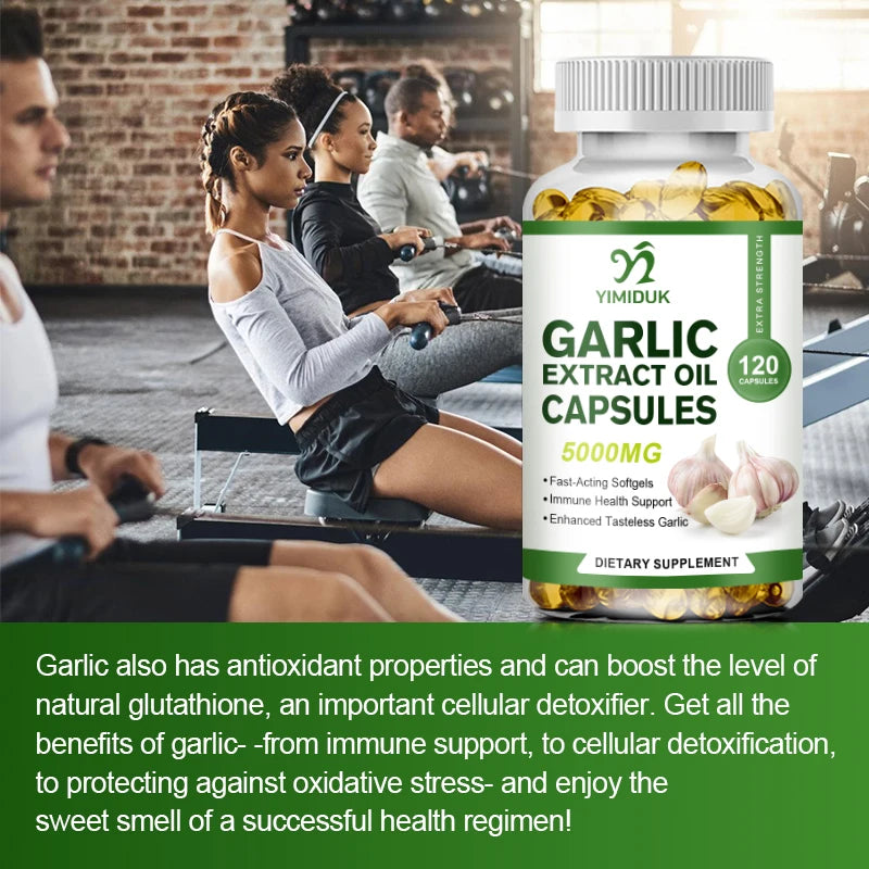 Garlic Oil Extract Capsule Immune and Cardiovascular Support Increase Glutathione Level Cellular Detox