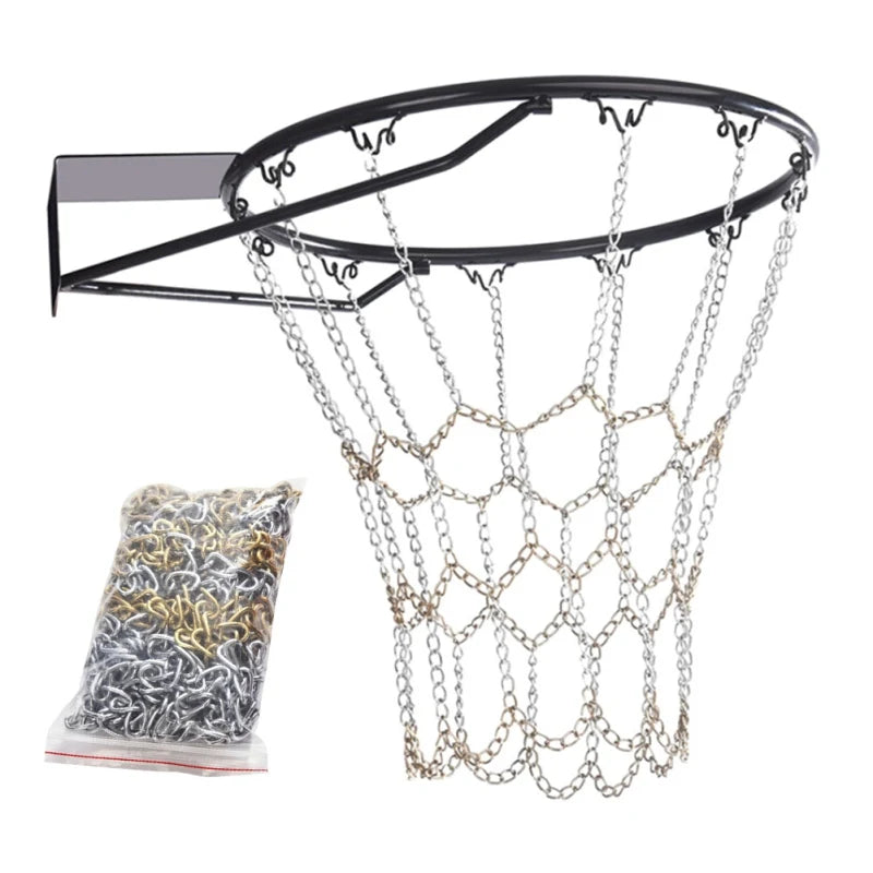 Outdoor galvanized iron chain mesh Classic Sport   Durable Basketball Target Net Basketball Classic Sport Steel Chain