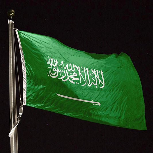 90x150cm Saudi Arabian Flag 3x5ft Polyester Material with 2 Copper Rings