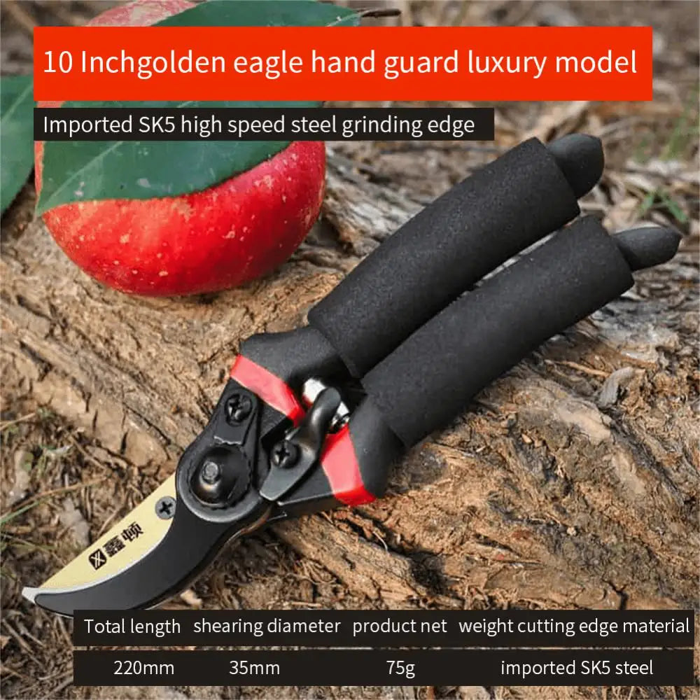 Rustproof Plant Trim Horticulture Pruner Wear-resistant Gardening Fruit Tree Pruning Shears Three-layer Cutter Head Gardening