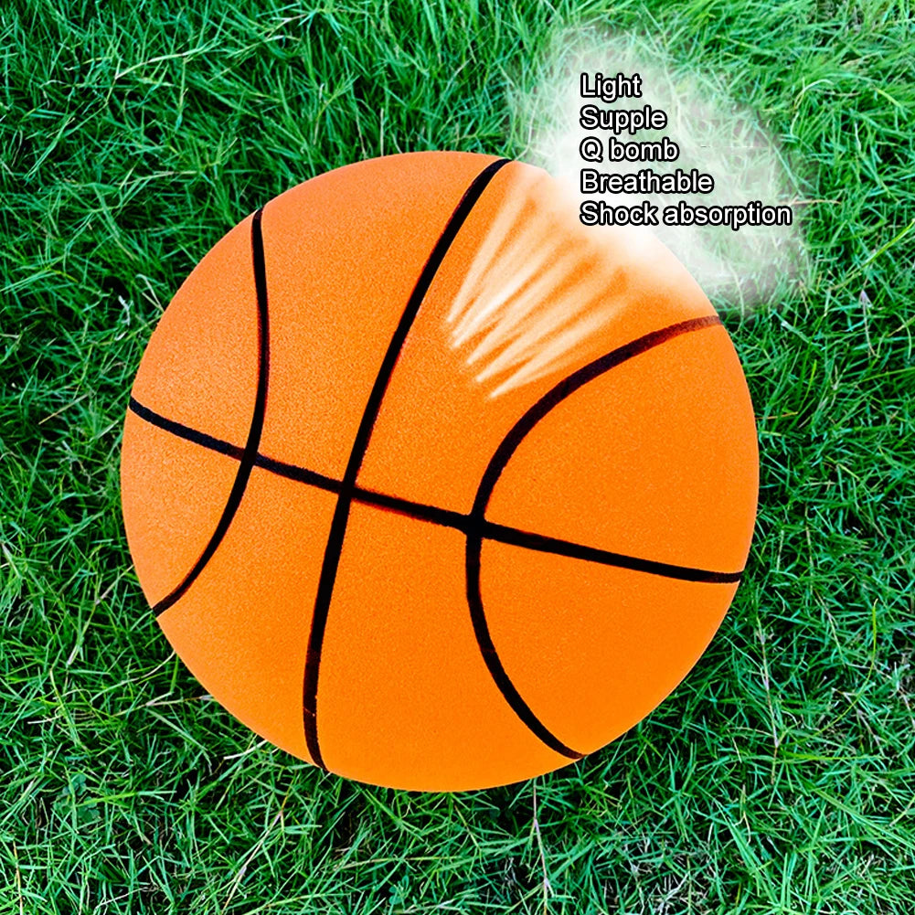 Bouncing Mute Ball 18/21/24cm Silent Foam Basketball Indoor Silent Ball Pat Basketball Silent Toddler Toys Air Bounce Basketball