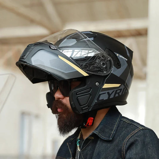 Modular Flip Up Full Face Helmet Adult Men and Women Motorcycle Helmet Dual Visor DOT Approved