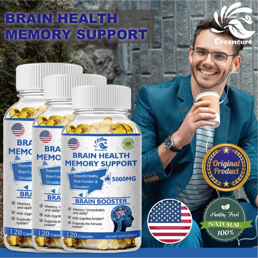 Greensure Vegetarian Capsule Improves Mood Support Healthy Brain Enhance Memory Learning Ability Improve Thinking Oncentration