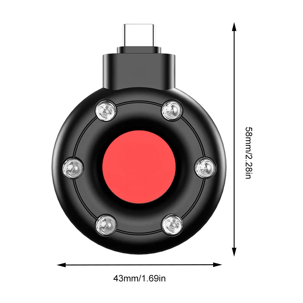 Type-C Camera Detector Device Anti-Peeping Security Protection Easy To Use for Office Hotel Lens Detect Gadget