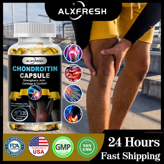 Alxfresh Chondroitin Glucosamine Capsules Turmeric Tablet for Knee, Joint Health, Bone Quickly Nutrition Supplement