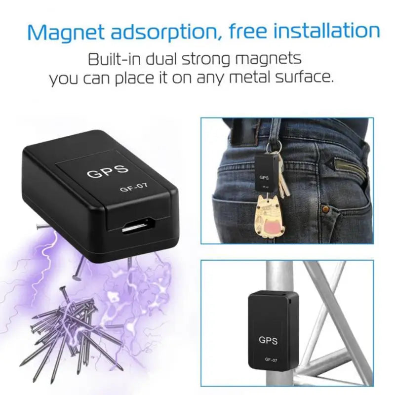 Aubess GPS Car Tracker Real Time Tracking Mini GF-07 Anti-Theft Anti-lost Locator Strong Magnetic Mount SIM Message Positioner