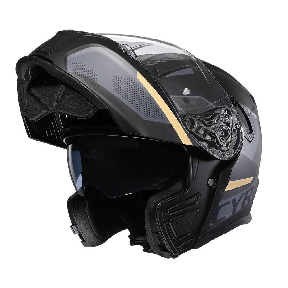 Motorcycle Helmet Dual Visor Modular Flip up Full Face Helmet for Adult Men and Women DOT Approved