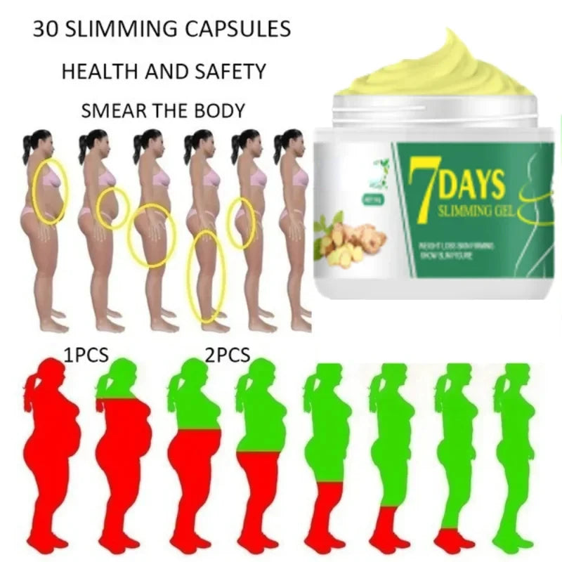 20kg Losing Ginger Fat Burning Cream Massage Belly Slimming Gel Loss Weight Body Shaper Health Care Slime Cream Anticellulite