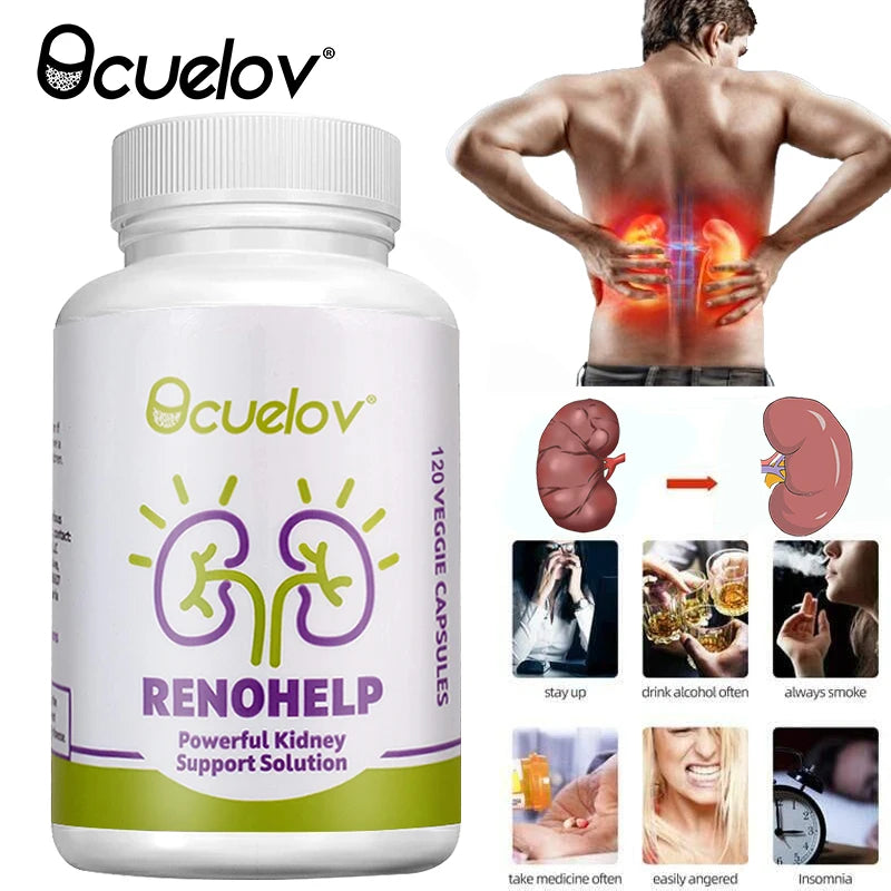 Bcuelov All Natural Kidney Support Supplement Promotes Healthy Kidney Function, Creatinine Levels and Glomerular Filtration